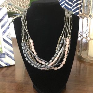 Layered Necklace with Multiple Beads